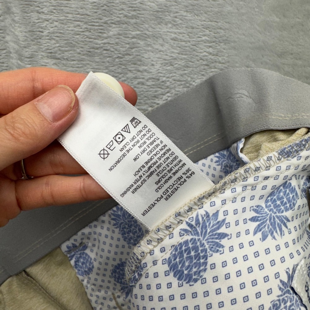 New Tommy Bahama IslandZone Pants Mens 36x32 Tan Stretch On Par Golf Chino UPF - Picture 6 of 15